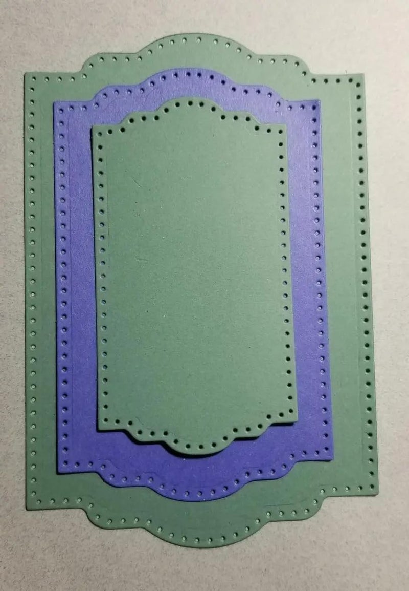 Lapoo Cutting Die for Scrapbooking, 3D Backgrounds Frame New Cutting Dies DIY Album Card Making Decor Paper Craft Metal Die Cuts Party Decorations (Multiple Symmetric Label Boxes 6.7 x 4.8 in) - Image 4